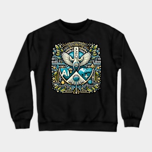 World Day of Peace 2024: AI Harmony Design Crewneck Sweatshirt